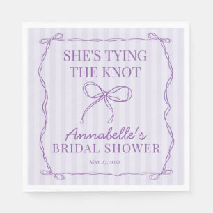 Serviette En Papier Décoration de table de fête prénuptiale avec noeud