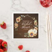 Serviette En Papier Décoration de tournesols de verdure Fête de mariag (En situation)