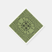 Serviette En Papier Décoration vert mousse (Coin)