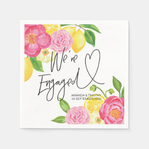 Serviette En Papier Décorations de la fête d'engagement Printemps Flor