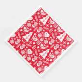 Serviette En Papier Décorations de Noël scandinave nordique (Coin)