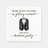 Serviette En Papier Décorations minimes de Bachelor (Devant)