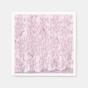 Serviette En Papier Découpage Chinoiserie rose
