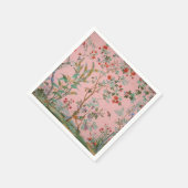 Serviette En Papier Découpage Chinoiserie rose (Coin)
