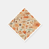 Serviette En Papier Découpage d'aquarelle automatique Citrouille (Coin)