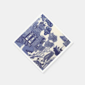 Serviette En Papier Découpage de la Chinoiserie bleue et blanche (Coin)