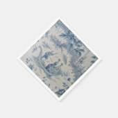 Serviette En Papier Découpage de la Chinoiserie bleue et blanche (Coin)