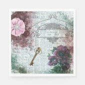 Serviette En Papier Découpage de l'Ephémère Florale victorienne (Devant)