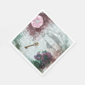 Serviette En Papier Découpage de l'Ephémère Florale victorienne (Coin)