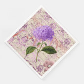 Serviette En Papier Découpage de l'éphémère Hydrangée victorienne (Coin)
