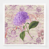 Serviette En Papier Découpage de l'éphémère Hydrangée victorienne (Devant)