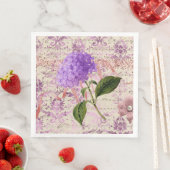 Serviette En Papier Découpage de l'éphémère Hydrangée victorienne (En situation)