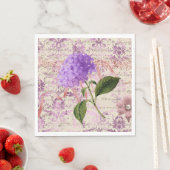 Serviette En Papier Découpage de l'éphémère Hydrangée victorienne (En situation)