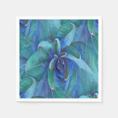 Serviette En Papier Découpage de Rosette Turquoise Succulente Aloe Ver (Devant)