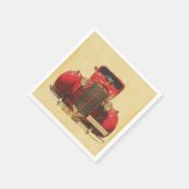 Serviette En Papier Découpage de voiture rouge vintage (Coin)