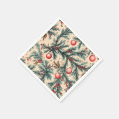 Serviette En Papier Découpage des ornements et des branches nostalgiqu (Coin)