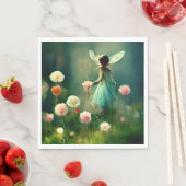 Serviette En Papier découpage du jardin de fées (En situation)