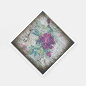 Serviette En Papier Découpage éphémère Rose de Bourgogne (Coin)