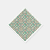 Serviette En Papier Découpage Mandala Sage & Sable Ornat Rétro (Coin)