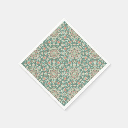 Serviette En Papier Découpage Mandala Sage & Sable Ornat Rétro (Coin)
