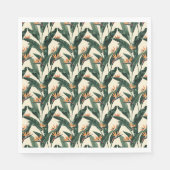 Serviette En Papier Découpage Motif botanique Oiseau du Paradis (Devant)