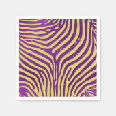 Serviette En Papier Découpage Motif de Zebra Purple & Gold (Devant)
