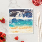 Serviette En Papier Découpage plage (En situation)