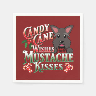 Serviette En Papier Découpage sur le chien écossais de Noël
