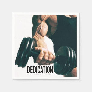 Serviette En Papier Dédication Motivation Muscles d'entraînement