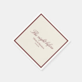 Serviette En Papier Deep Wine Old Money Rehearsal Dinner Napkin (Coin)