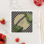 Serviette En Papier Deer Antlers Lumberjack Vérifier Baby Boy Douche (En situation)