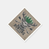 Serviette En Papier Deer Elk Hunter AJOUTER NOM Bow Hunter Lodge Cabin (Coin)