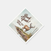 Serviette En Papier Deer Hunting Buck Yeah 40th Birthday (Coin)