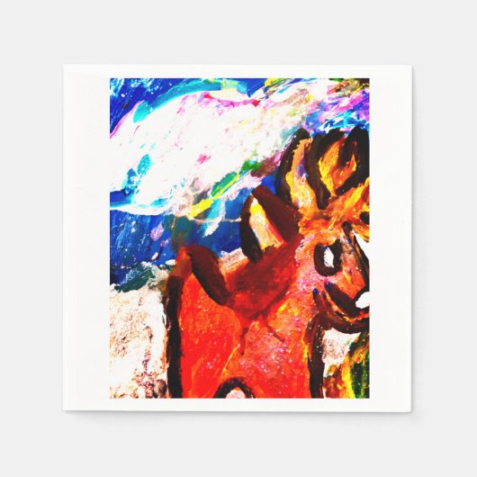 Serviette En Papier Deer in winter (Devant)