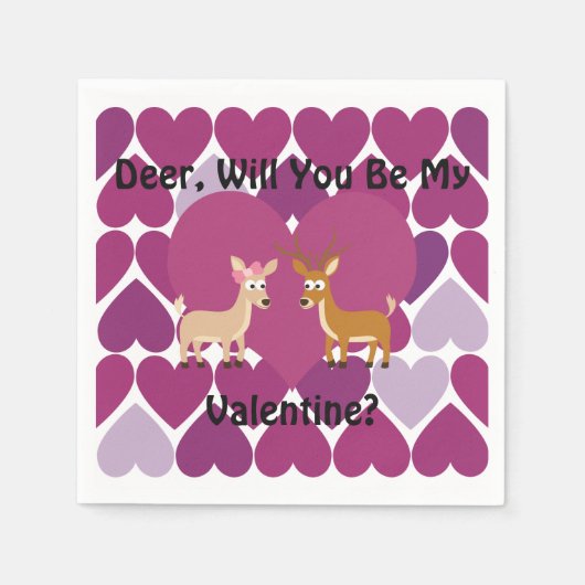 Serviette En Papier Deer Love (Devant)