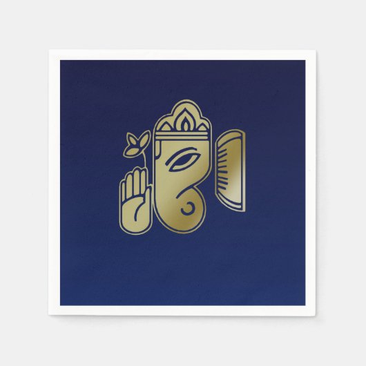 Serviette En Papier Déesse d'or Ganesha - Papier Napkin (Devant)