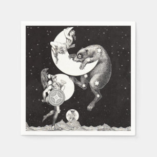 Serviette En Papier Déesse lunaire céleste antique et ours Ursa Major