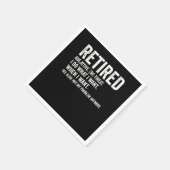 Serviette En Papier Définition d'adjectif à la retraite Plus mon probl (Coin)