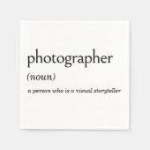 Serviette En Papier Définition de dictionnaire pour PHOTOGRAPHE (Devant)