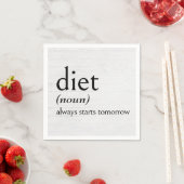 Serviette En Papier Définition de DIET (En situation)
