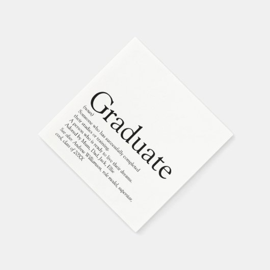 Serviette En Papier Définition de diplôme Amusant moderne (Coin)
