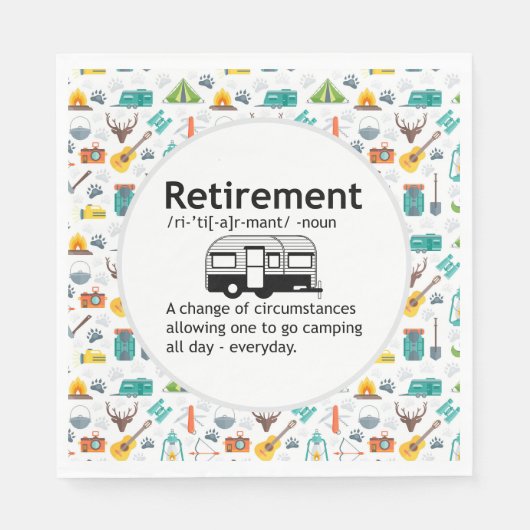 Serviette En Papier Définition de la retraite du camping (Devant)