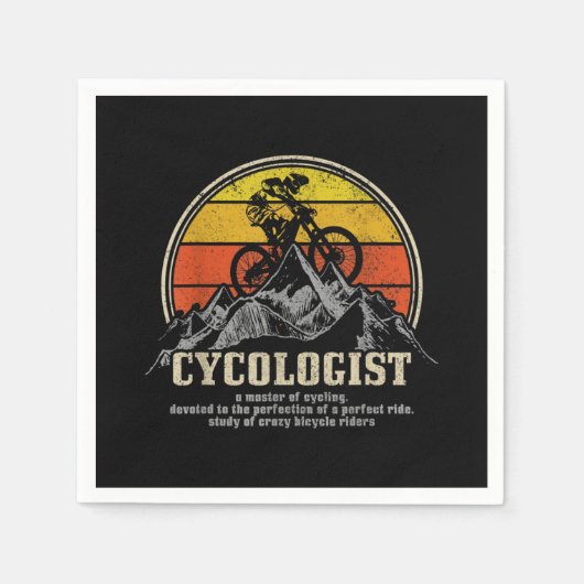 Serviette En Papier Définition du cyclologue Funny Mountain VTT MTB (Devant)