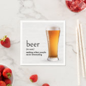 Serviette En Papier Définition du dictionnaire pour la bière (En situation)
