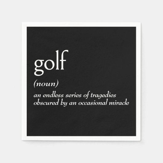 Serviette En Papier Définition du dictionnaire pour le GOLF (Devant)