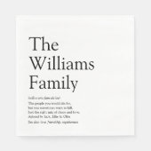 Serviette En Papier Définition personnalisée du nom de famille (Devant)