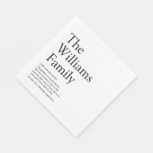 Serviette En Papier Définition personnalisée du nom de famille (Coin)