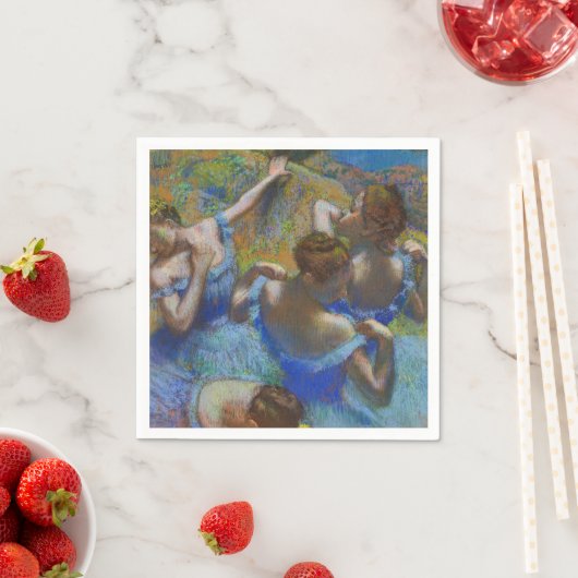 Serviette En Papier Degas Blue Dancers Pastel Fine Art Masterpiece (En situation)