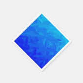 Serviette En Papier Dégradé Bleu Abstrait  (Coin)