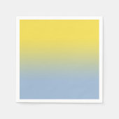 Serviette En Papier Dégradé bleu clair jaune minimal (Devant)
